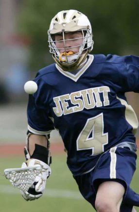 Lacrosse_Player_Jesuit Scorebook+ offers a scoring app for kids' lacrosse, high school teams, college and pro.