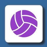 Volleyball_Blue Image of the logo for Volleyball Scorebook+